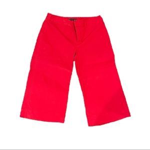 Gap red stretch Capri straight trouser size 2